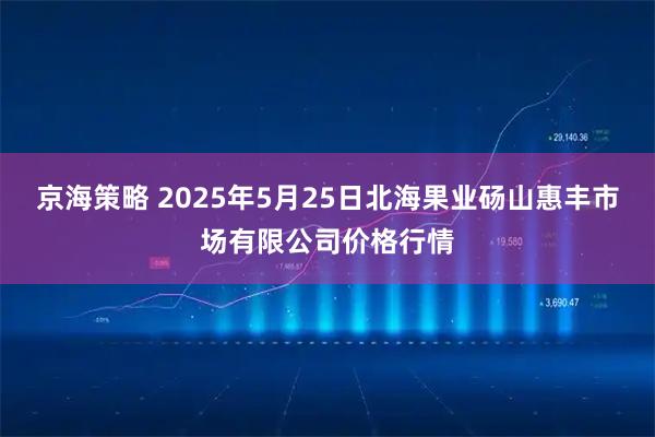 京海策略 2025年5月25日北海果业砀山惠丰市场有限公司价格行情