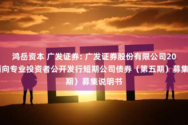 鸿岳资本 广发证券: 广发证券股份有限公司2025年面向专业投资者公开发行短期公司债券（第五期）募集说明书